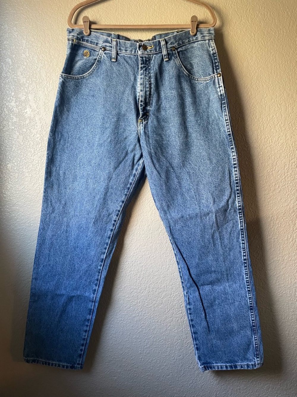 Wrangler George Strait Cowboy Mens 36X32 Boot Cut Denim Jeans Western Ranch Farm